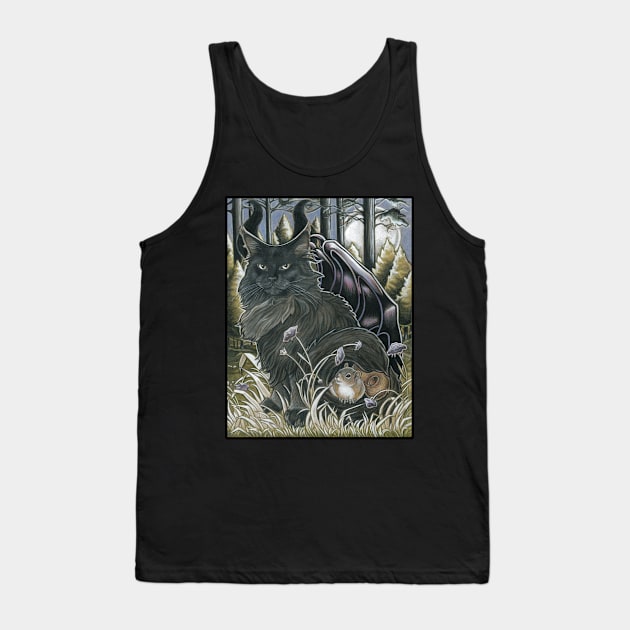 The Dark Forest Cat Spirit Tank Top by Nat Ewert Art